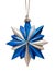 Blue Christmas star isolated