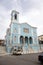 Blue church in greek city of kalamata