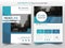 Blue circle polygonal annual report Leaflet Brochure Flyer template design, book cover layout design