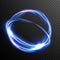 Blue Circles Glow Light Effect Vector. Round Wave. Magic Neon Flash Energy Light Ray. Good For Banners, Brochure