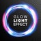 Blue Circles Glow Light Effect Vector. Swirl Trail Effect. Energy Ray Streaks. Abstract Lens Flares. Design Element For