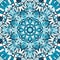 Blue circular kaleidoscope pattern