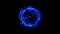 Blue circular shinning glowing light ring sparkle powerful effect dust explosion