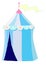 Blue circus tent