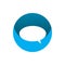 Blue cirle color chat logo design