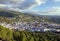 The blue city. Cityscape of Chefchaouen in Morocco. Close up.