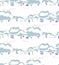 Blue city landscape abstract outdoor seamless pattern soft color vector