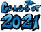 Blue Class of 2021 Graffiti Tag Design