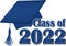 Blue Class of 2022 Graduation Cap