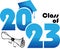 Blue Class of 2023 Creative Stylized Logo