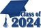 Blue Class of 2024 Graduation Cap