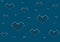 Blue clear hearts wallpaper design background