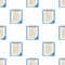 Blue Clipboard and Sheet Seamless Pattern