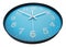 Blue clock face