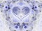 Blue clockwork fractal heart