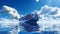 blue cloud cargo container summer sky water nature