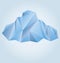Blue cloud, polygonal styled, isolated.