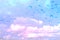 Blue cloud sky magic fantasy color with overlay raindrop