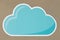 Blue cloud technology symbol paper craft icon design