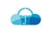 Blue Cloud Umbrella Logo Symbol