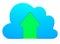 Blue Cloud Upload icon