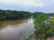 Blue cloudy sky over the River In Oklahoma