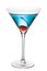 Blue cocktail with pen path