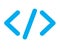 Blue code icon