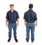 Blue Collar Man Two Views