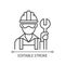 Blue collar worker linear icon