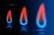 blue color gas flame vector realistic eps 10