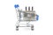 Blue color handle shopping cart with transformer