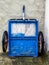 blue color mobile wheelbarrow