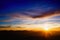 Blue color of mountains during sunset. Carpathian, Ukraine.