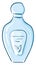 A blue color perfume bottle vector or color illustration