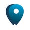 Blue color pin map location logo design