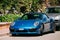 Blue color Porsche 911 Turbo S 2014 on street of Monte Carlo