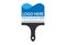Blue Color Simple Paint Brush Shape Logo Design