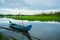 Blue color Wooden fishing boat - Backwaters photography