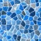 Blue colored marble irregular plastic stony mosaic pattern texture seamless background