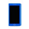 Blue colored mobile phone