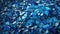 Blue Colored Shuttered Broken Glass Background Generative AI