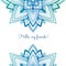 Blue colorful decorative background. Abstraction banner design. Vector mandala background for packaging print or