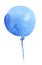 Blue colorful holiday balloon.