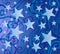 Blue Colorful Stars Pattern