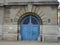 Blue colour manor door at Chateau de Vincennes - France