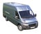 Blue commercial delivery van