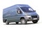 Blue commercial delivery van