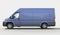 Blue commercial delivery van