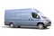 Blue commercial delivery van